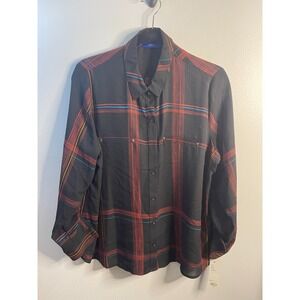 Apt.9 Womens Blouse‎ (Black &Red) Size PXL (NWT)